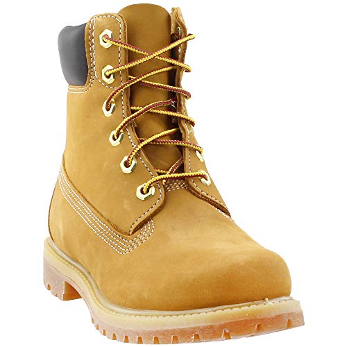 Timberland 6' Premium Boot - Boots for Women - Waterproof Nubuck Leather - Padded Collar - Rustproof Hardware Wheat Nubuck 5.5 B - Medium
