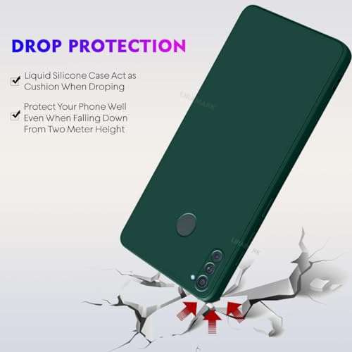 Image of LIRAMARK Silicone Soft Back Cover Case for Samsung Galaxy A11 / Galaxy M11 (Green)