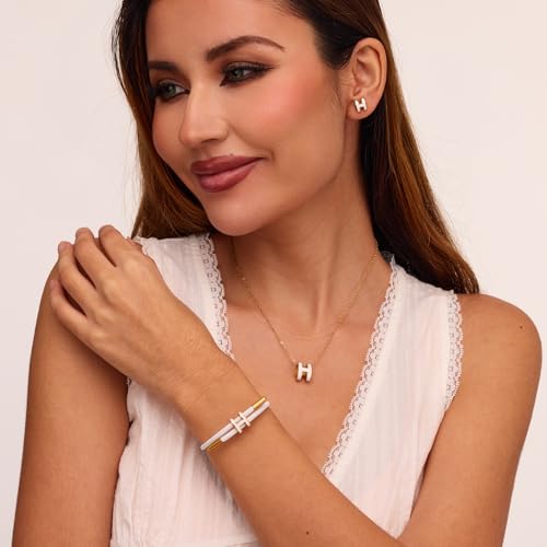Image of AIMADE Bracelets for Women Adjustable Charm Bracelet, 18k Gold-plated Buckle Design Titanium Steel Wire Rope Women's Gift Jewelry