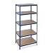 Relaxdays 10033052 Scaffale in Metallo, 1325 kg Capacità di Carico, 200x90x60 cm, Scaffalatura ad Alta Portata con 5 Ripiani, Blu, 1 pz
