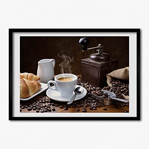 Affiche 70x50 cm Tulup rogaliki et café pour une ambiance de cuisine chaleureuse