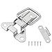 ZZLZX 2PCS Stainless Steel Hasp 8 Screws Metal Case Buckle Drawer Hasp Tool Box Lock Buckle Tin Box Case Buckle Cabinet Case Lock Spring Toggle Buckle for Case Tool Box Cabinet