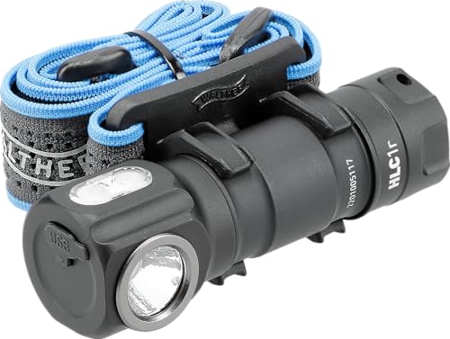 Walther HLC1r Stirnlampe, Wiederaufladbar, USB Kopflampe, IPX6 Wasserdicht, inkl. Akku 18350, Ladekabel, MOLLE-Clip, Handschlaufe und Ersatzdichtung Walther HLC1r Stirnlampe, Wiederaufladbar, USB Kopflampe, IPX6 Wasserdicht, inkl. Akku 18350, Ladekabel, MOLLE-Clip, Handschlaufe und Ersatzdichtung