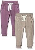 MINYMO Mädchen Minymo 2er Pack Sweat Pants/Freizeithose für Mädchen Hose, Mehrfarbig (Purple/Grau 647), 104 EU