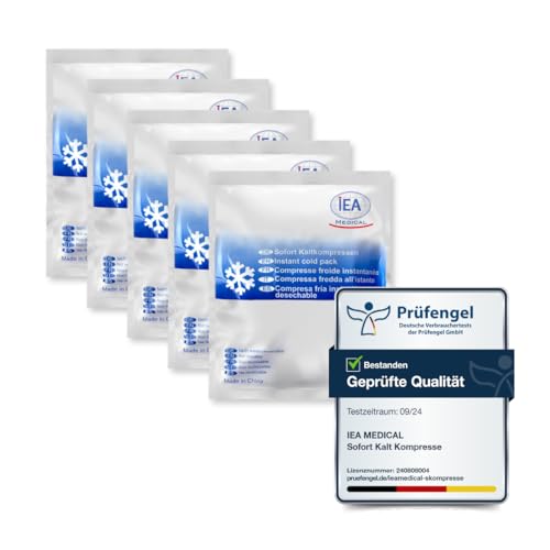 IEA Medical Compresa fría instantánea (15,3 x 12,7 cm) 5 piezas | Compresas frías desechables para uso externo | compresa fría | compresas frías | fácil aplicación