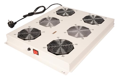 ROLINE Unité de Ventilation de Toit 19 Pouces 4 Ventilateurs, on/Off pour Armoire Serveur Gris