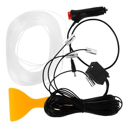 BUGUUYO 1set Led Interior Car Strip Lights Kit Fiber Optic Atmosphere Light for Vehicle Decoration Remote Control Color Changing for Enhancing Night Driving