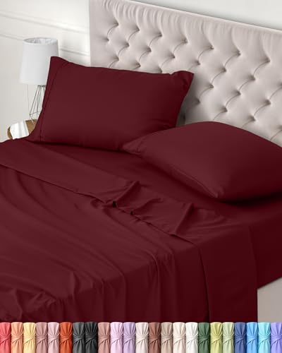Utopia Bedding - Set Lenzuola Letto Matrimoniali 4 Pezzi 180x200 cm