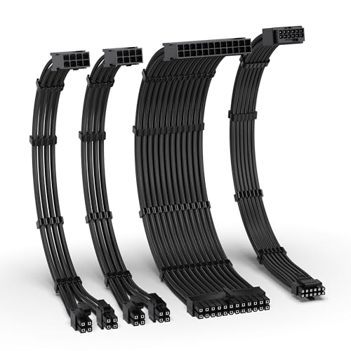 EZDIY-FAB Kit di Estensione del Cavo PSU 12VHPWR,Estensione del di Alimentazione 16AWG PCIE 5.0-1x...