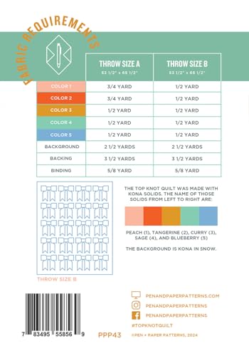 Top Knot Quilt Pattern by Pen & Paper