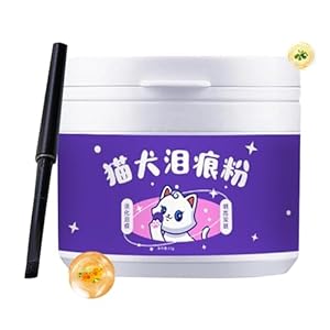 Tear Stain Powder For White Dog – 60g Dogs And Cats Eye Cleaner Tear Stain Powder With Brush, Tear Stain Remover Powder | Dog Eye Wash Pet Eye Risen Treats Cause Of Staining Apply Around Eyes