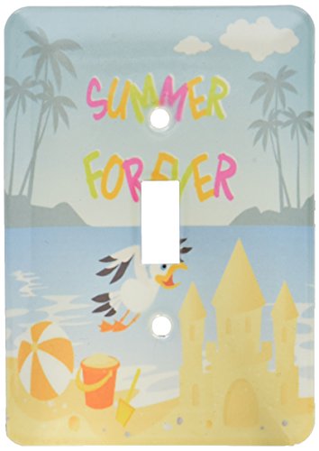 Interruptor individual Forever Summer con diseño de playa tropical y palmeras 4