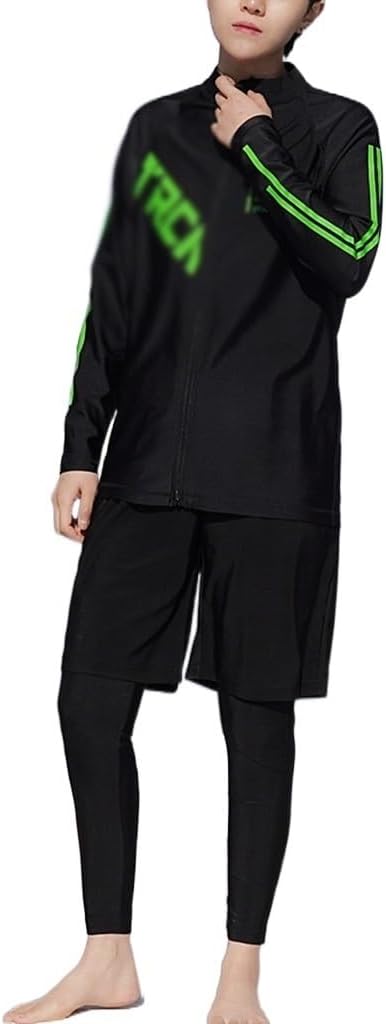 [ElzEy] 女性用水着 速乾性水着 チェストバインダー お転婆レズビアントランスのための 水着 トップス+水泳パンツ (Colo