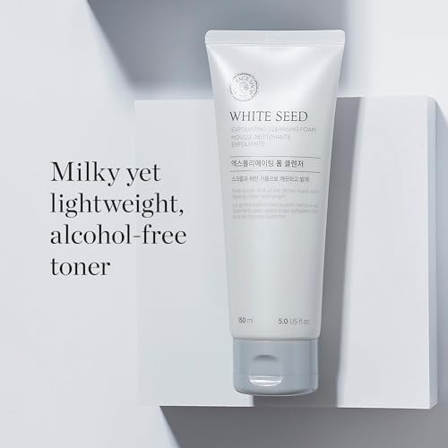 The Face Shop White Seed Exfoliating Cleansing Foam | Face Wash, Deep Clean, Complexion Brightening, Dead Skin Removal | Skin Texture & Clarity Improvement, Dullness Reducing, 5.07 Fl Oz - Image 7