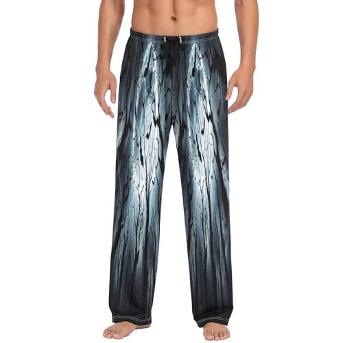 Qilmy Halloween Night Men's Cotton Pajama Pants, Lightweight Lounge Sleepwear with Drawstring and Pocket2