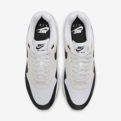 Nike Air Max 1 Essential Men's Shoes (FZ5808-101, White/Summit White/Black) Size 6.54