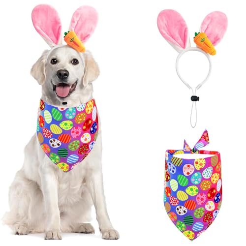 Bandana de Pascua para Perro con Orejas de Conejo Large