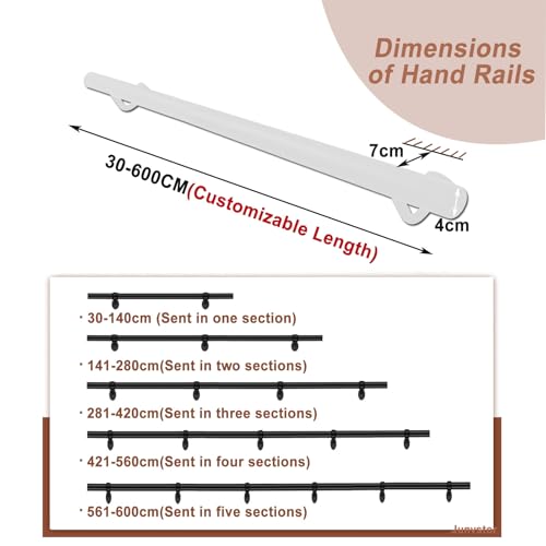 Main courante d'escalier industrielle garde-corps rond pour rampe murale