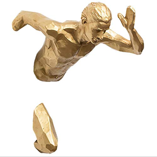Pevfeciy Kreativer Klettermann Athlet Skulptur Craft Anhänger Wand Statue Wohnzimmer-Wand-Deko Dekofigur aus Kunstharz und Metall, zum Aufhängen,Wandkunst, tolle Geschenkidee,Silber,E Pevfeciy Kreativer Klettermann Athlet Skulptur Craft Anhänger Wand Statue Wohnzimmer-Wand-Deko Dekofigur aus Kunstharz und Metall, zum Aufhängen,Wandkunst, tolle Geschenkidee,Silber,E