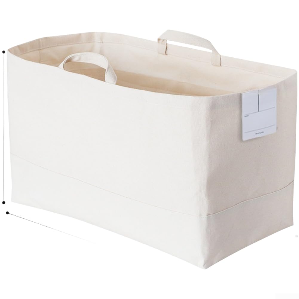 Aufbewahrungskorb Stoff Faltbare Box Leinen für Kleidung Spielzeug Bücher Wasserdichtes PE Futter Mit Griffen Japanisches Design(D)