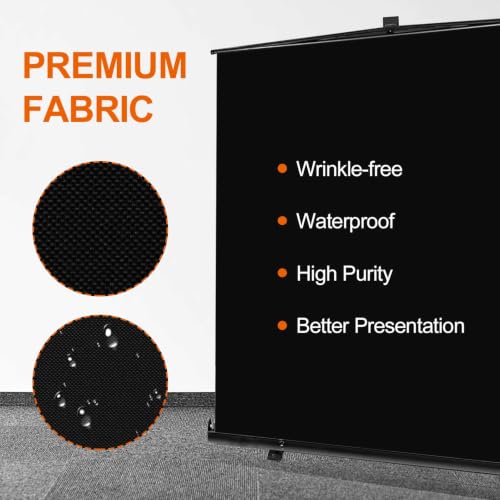 Image of EMART 77x92in Collapsible Chromakey Panel Portable Black Screen