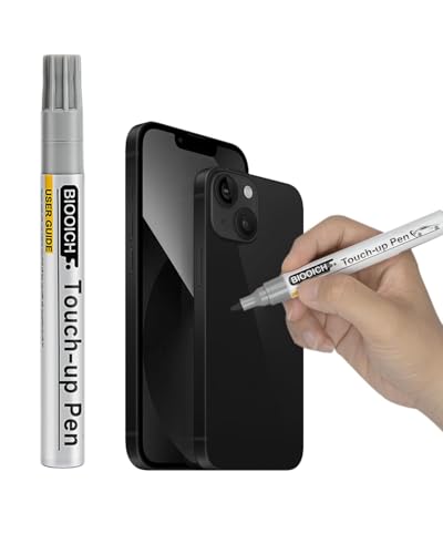 Black SP86 Touch Up Paint for iPhone 15/15Plus, Phone Frame Scratch Repair Pen with Replacement Tip – Quick & Easy Paint Fix