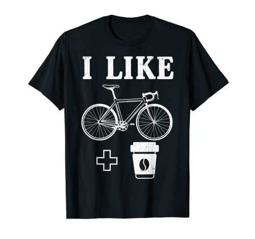 Come Bici E Caffè Divertente Bicicletta Ciclo Grafica Maglietta