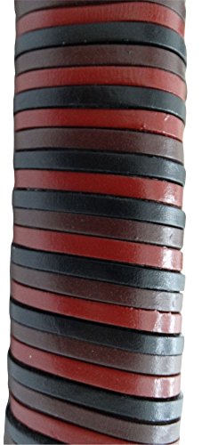 REED® Genuine Leather Cord Braiding Lace Strings for Leather Crafts and Jewelry Making of Necklaces Plus Bracelets (5mm 9yard, Flat Leather Strip Cord String Set)