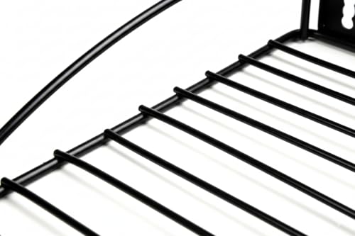 Image of Premium Stainless Steel Setup Box Stand, Black WiFi Router Holder Steel Wall Shelves, Setup Box for Home, Stylish TV Cabinet Living Room FurnitureWall Shelf Rack, Router Wall Mount (Black-1)