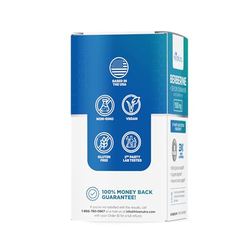 3X Strength Berberine Supplement with Ceylon Cinnamon & Bioperine 1500mg Weight Management Support - 60 Vegan Capsules