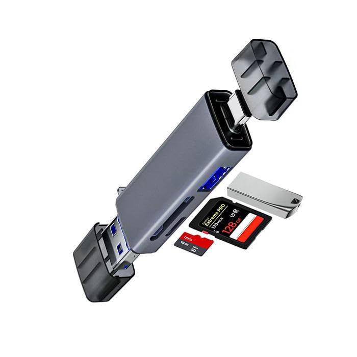 SHOPEE 6-in-1 High-Speed Card Reader USB 3.0 & Type-C Memory Card Reader | Compatible with SD, SDHC, SDXC, MicroSD Cards | High-Speed Transfer & OTG Support for Laptops, Tablets, and Phones-image-7