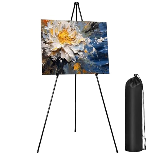 Walopola Soporte de lienzo de pintura, caballete de arte para pintar, soporte de lienzo ajustable de arte, caballete portátil, antideslizante, versátil para dibujar,