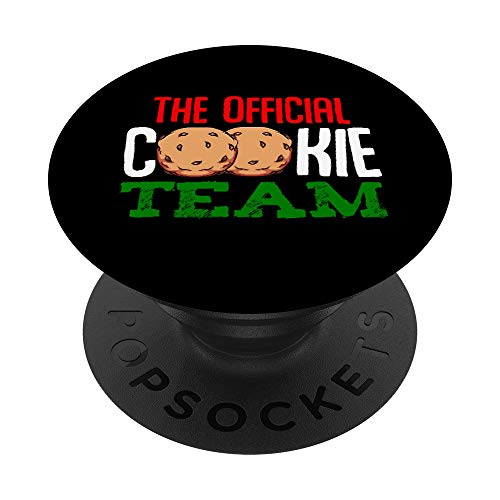 The Official Cookie Crew Matching Christmas Family Team Gift PopSockets PopGrip - Support et Grip pour Smartphone/Tablette avec un Top Interchangeable