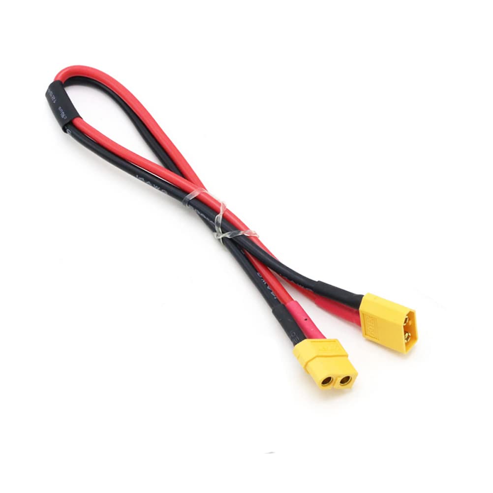 1-Piece XT60 Extension Cable XT60 Connector Male to Female Adapter Plug with 50CM 12AWG Silicone Wire for RC Lipo Battery
