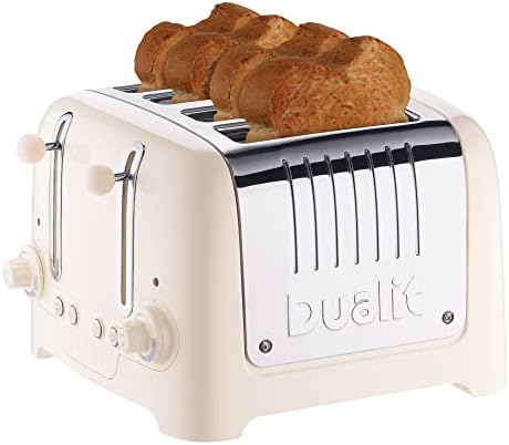 Dualit 2 Slice Lite Toaster | 1.1kW Toasts 60 Slices an Hour | Polished with High Gloss Grey Trim | Bagel & Defrost Settings | 36 mm Wide Slots | 26204