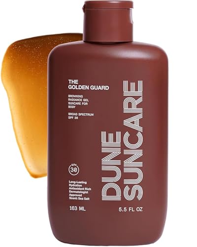 DUNE Golden Guard SPF 30 Glow Sunscreen Gel, Bronzing Body Gel, 5.5 Fl Oz image 4