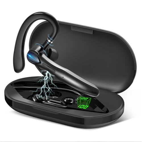 Bluetooth Headset, Wireless Bluetooth Earpiece with 300mAh Charging Case 50...