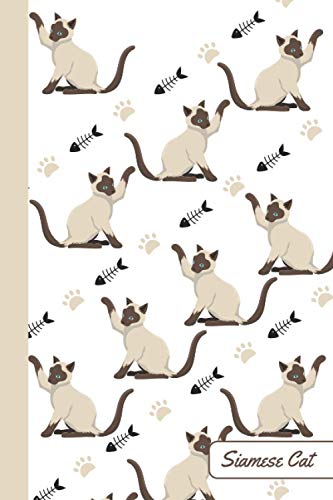  Siamese Cat: Notebook  Cute, Funny Diary  (Siamese Cat Lovers) Journal  6x9  110 Pages  Blank Lined Journal For Gift