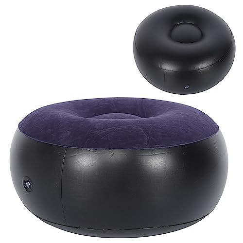 WOOXGEHM Indoor Outdoor Inflatable Stool, Soft and Flexible After Inflatable Flocking Chair, Folding, Comfortable Inflatable Chair Stool for Home Office Travel