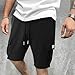 GOFULY Men's Cargo Shorts with Zipper Pockets Fashion Elastic Drawstring Outdoor Summer Men Shorts Athletic Slim Fit with Multi Pockets Solid Hiking Half Pants 2025 Black L
