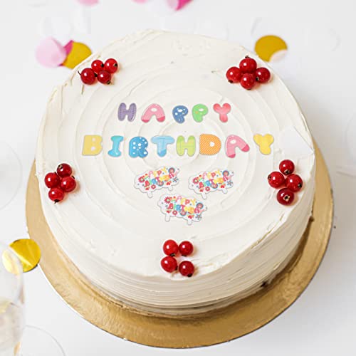 Luxshiny 520 Pçs Enfeites De Cupcake Comestíveis Bolos De Alfabeto Letras Wafer Enfeites De Bolo Dec