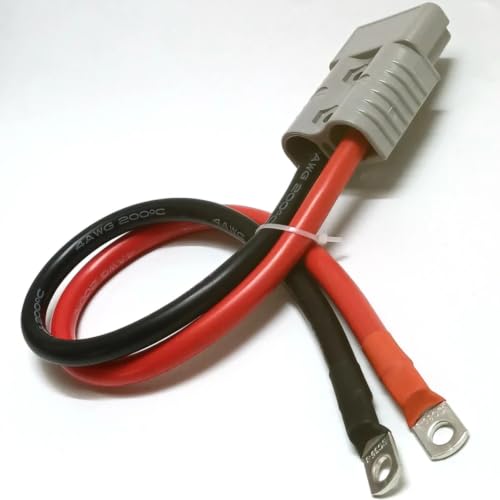 Enchufe bipolar de 600V y alta corriente con cable AWG de 20cm 6