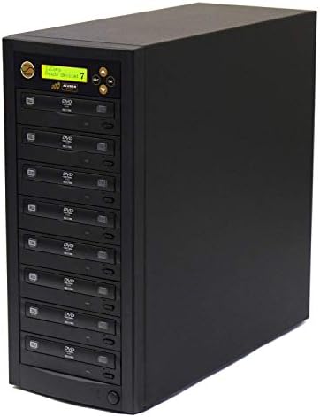 Acumen Disc 1 to 7 DVD CD Duplicator - Multiple Discs Copier Machine with 24x Writers Burners Drives (Standalone Audio Video Copy Duplication Device Unit)
