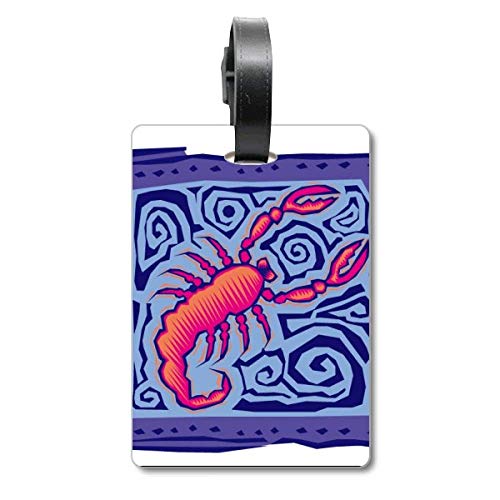 Étiquette valise de voyage Scorpion motif Mexique pour identification bagage