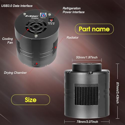 Image of SVBONY SV550 80mm Triplet Apochromatic Deep Sky Telescope Kit, SV405CC Cooled Astrophotography Camera, SV226 Telescope Filter Drawer, SV220 2 inch 7nm Dual-Band Nebula Filter&SV209 Field Flattener