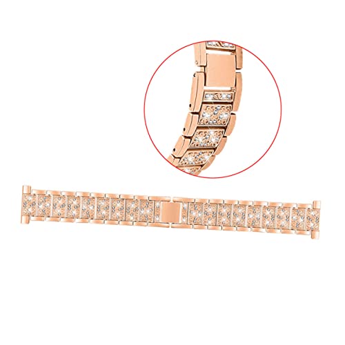 POPETPOP 1Pc Rhinestone Metal Band for Rose Gold Stylish Replacement Strap Durable and Comfortable Fit Elevate Your Look with Elegant Design2