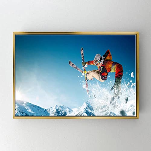 アートポスター  北欧 winter スキー インテリア 絵画 壁飾り アート Amazon.co.jp: 絵画 ポスター 冬 雪景色 北欧 森 自然風景