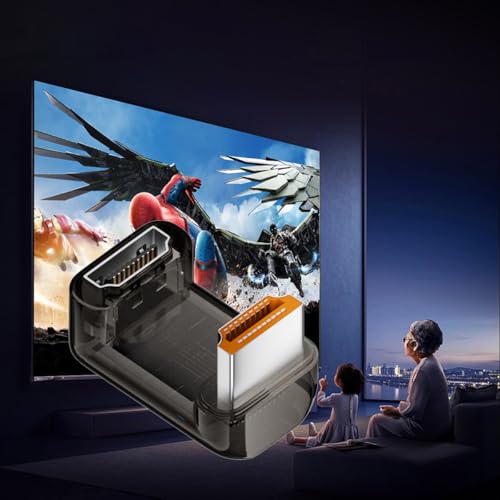 Adaptador HDMI 2.1 macho a hembra en U angulado miniatura 3