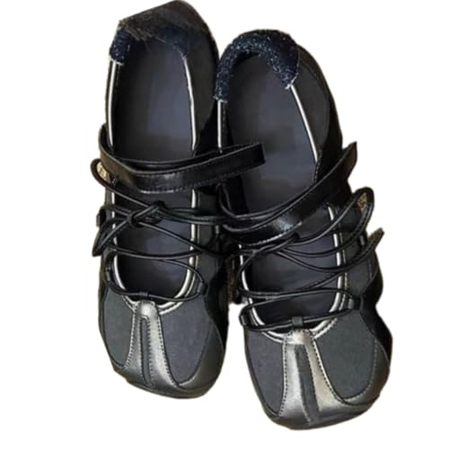 Sneakerina Ballet Sneaker Shoes Tennis & Racquet Sport Flats Women Girls - Comfortable Walking Trendy Casual Cute Lightweight Running Soft Y2K Retro Non Slip Elegant Athleisure Standing All Day