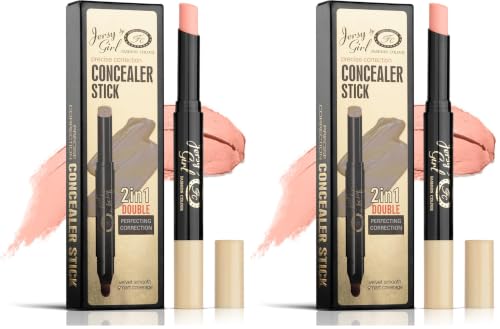 Image of Fashion Colour Precise Correction Concealer Stick | 2 in1 Double Perfecting | Dual Sided Full Coverage with Soft Brush | Buildable Coverage Makeup | All Skin Type | 2.2g | Shade 02 (Pack of 2)